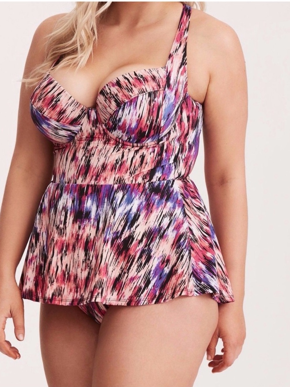 Torrid Mirage Peplum One Piece Swimsuit Plus Size 3 / 3X Underwire Support